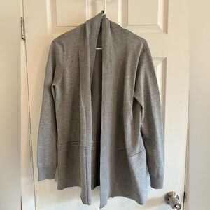 Gray Open Front Women's Sweater